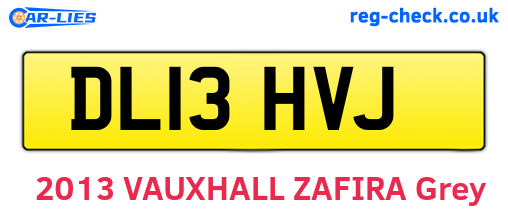 DL13HVJ are the vehicle registration plates.