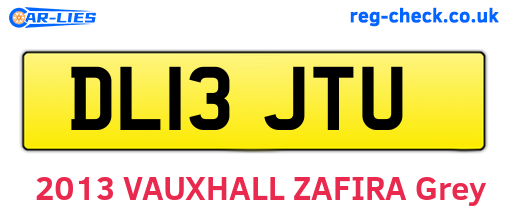 DL13JTU are the vehicle registration plates.