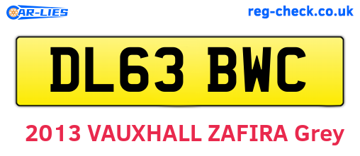 DL63BWC are the vehicle registration plates.