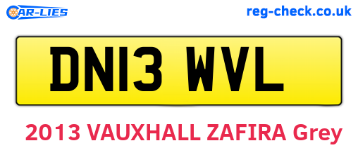 DN13WVL are the vehicle registration plates.