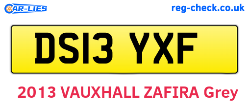 DS13YXF are the vehicle registration plates.