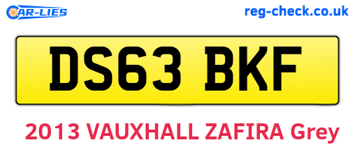 DS63BKF are the vehicle registration plates.
