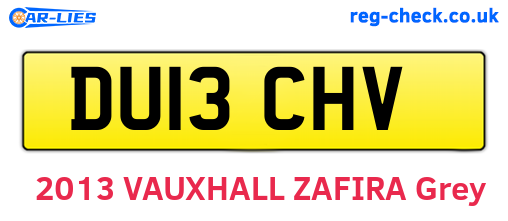 DU13CHV are the vehicle registration plates.