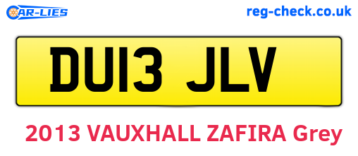DU13JLV are the vehicle registration plates.