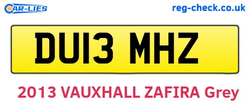 DU13MHZ are the vehicle registration plates.