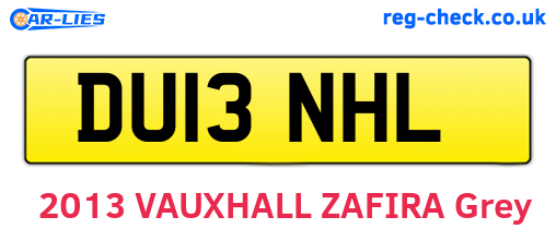 DU13NHL are the vehicle registration plates.
