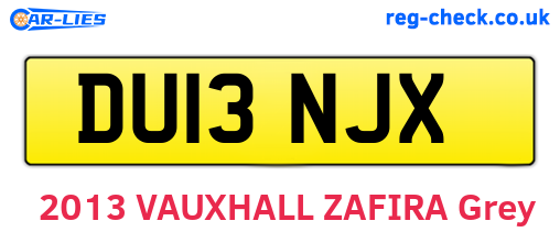 DU13NJX are the vehicle registration plates.
