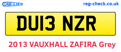 DU13NZR are the vehicle registration plates.