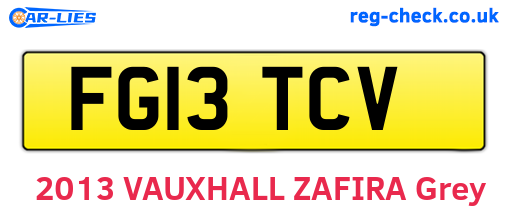 FG13TCV are the vehicle registration plates.