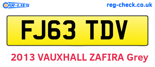 FJ63TDV are the vehicle registration plates.
