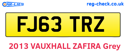 FJ63TRZ are the vehicle registration plates.