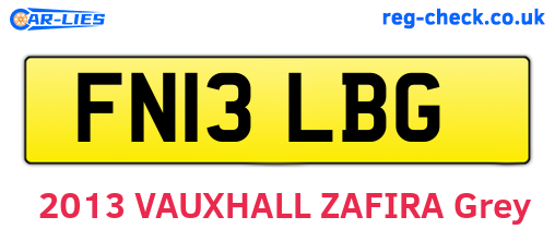 FN13LBG are the vehicle registration plates.
