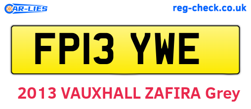 FP13YWE are the vehicle registration plates.