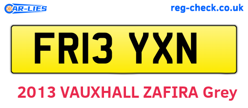 FR13YXN are the vehicle registration plates.
