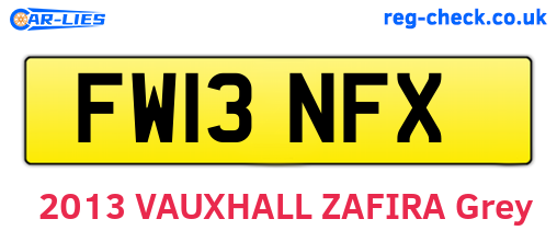 FW13NFX are the vehicle registration plates.