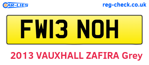 FW13NOH are the vehicle registration plates.