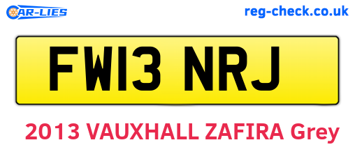 FW13NRJ are the vehicle registration plates.
