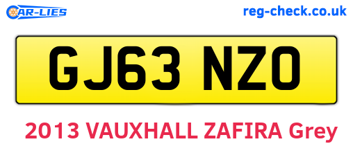 GJ63NZO are the vehicle registration plates.