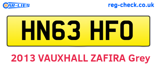 HN63HFO are the vehicle registration plates.