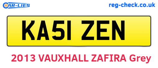 KA51ZEN are the vehicle registration plates.