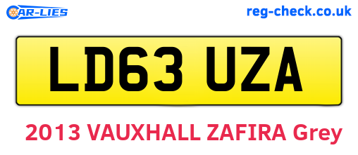 LD63UZA are the vehicle registration plates.