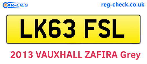 LK63FSL are the vehicle registration plates.