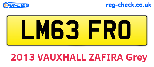 LM63FRO are the vehicle registration plates.