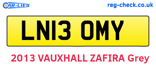 LN13OMY are the vehicle registration plates.