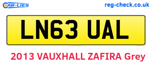LN63UAL are the vehicle registration plates.