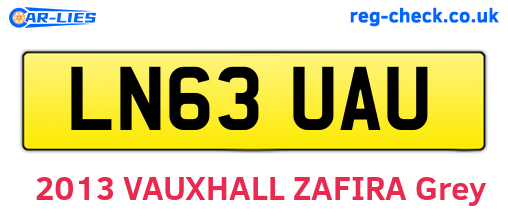 LN63UAU are the vehicle registration plates.