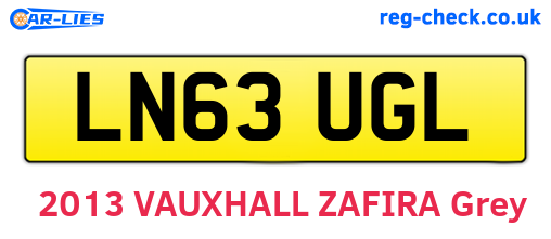 LN63UGL are the vehicle registration plates.