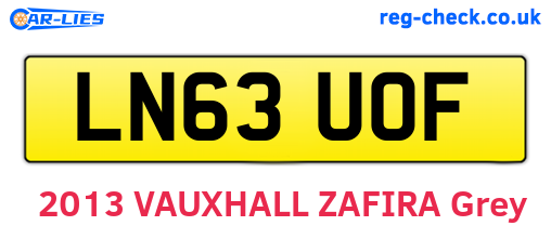LN63UOF are the vehicle registration plates.