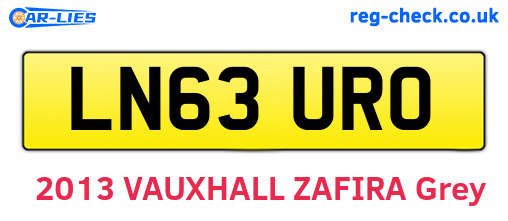 LN63URO are the vehicle registration plates.