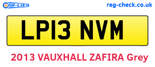 LP13NVM are the vehicle registration plates.