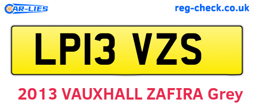 LP13VZS are the vehicle registration plates.
