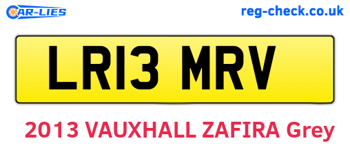 LR13MRV are the vehicle registration plates.