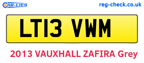 LT13VWM are the vehicle registration plates.