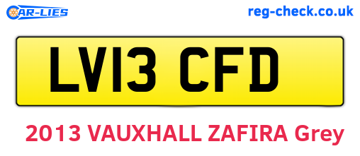 LV13CFD are the vehicle registration plates.