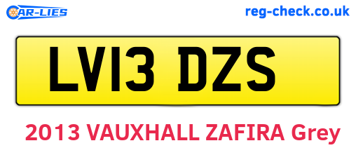 LV13DZS are the vehicle registration plates.