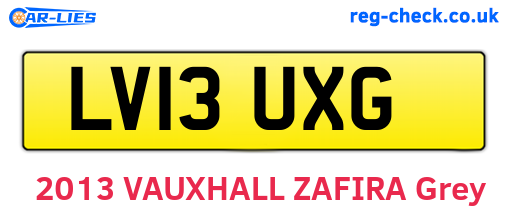 LV13UXG are the vehicle registration plates.