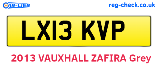 LX13KVP are the vehicle registration plates.