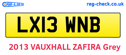 LX13WNB are the vehicle registration plates.