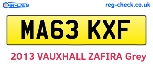 MA63KXF are the vehicle registration plates.