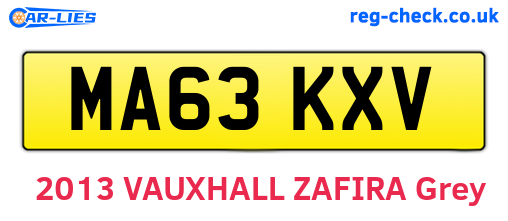 MA63KXV are the vehicle registration plates.