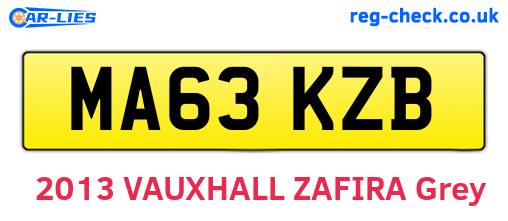 MA63KZB are the vehicle registration plates.