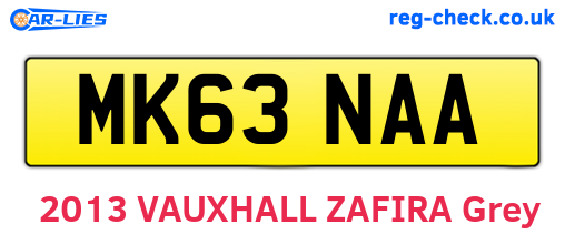 MK63NAA are the vehicle registration plates.