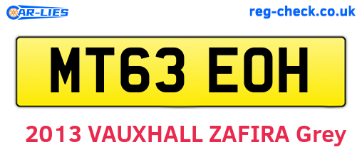 MT63EOH are the vehicle registration plates.