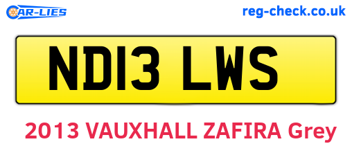 ND13LWS are the vehicle registration plates.