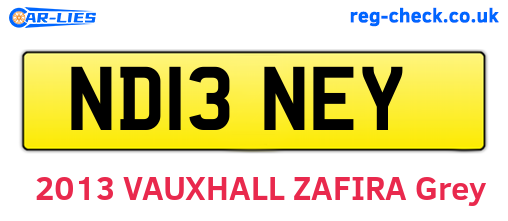 ND13NEY are the vehicle registration plates.