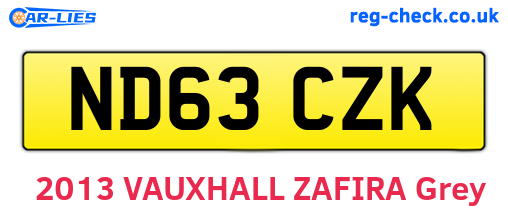 ND63CZK are the vehicle registration plates.